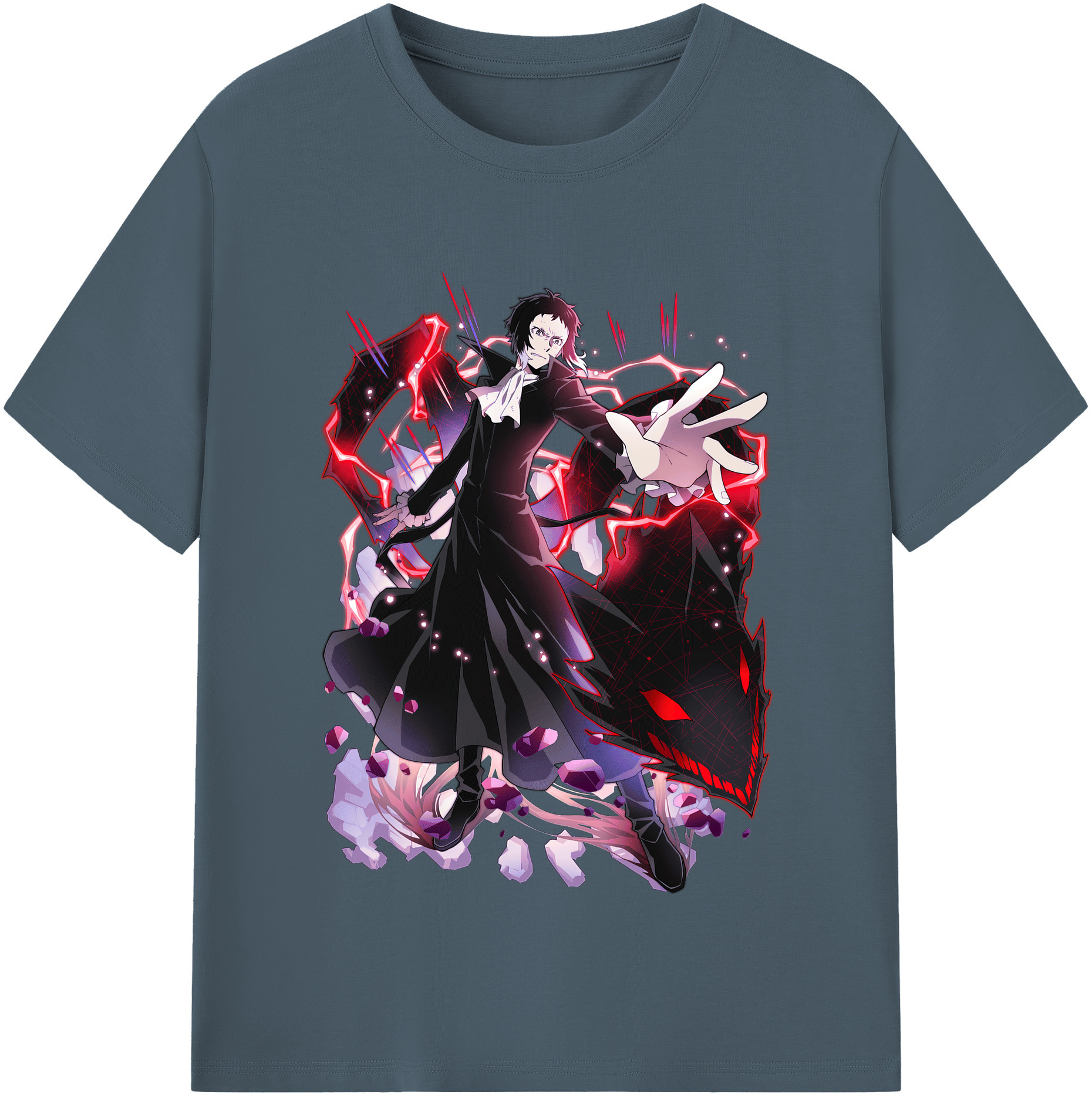 （画像用） 文豪ストレイドッグス Bungo Stray Dogs 綿100％半袖Tシャツ（フロントプリント）
